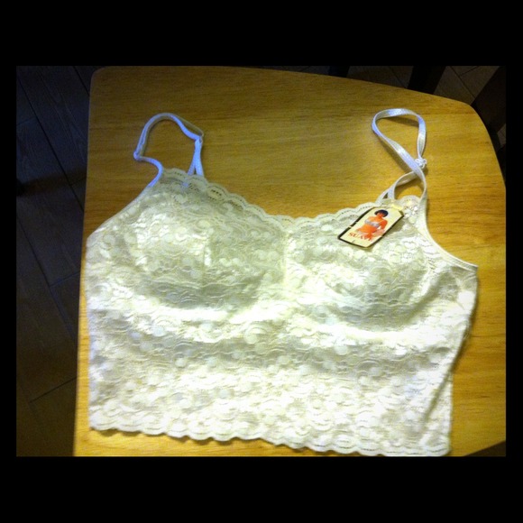 Large White Camisole Bra NWT