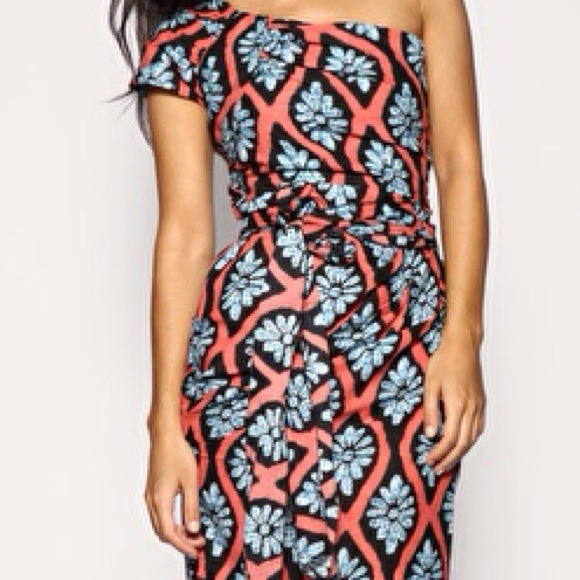 ASOS Diamond Flower One Shoulder Dress/ UK 10/US 6