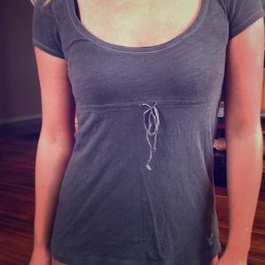 American Eagle Grey Babydoll Top