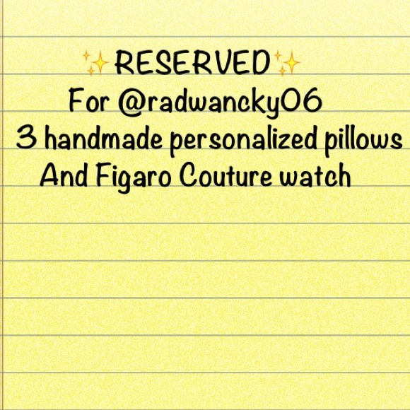 3 handmade personalized pillows & watch