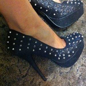 Glitter studded stiletto