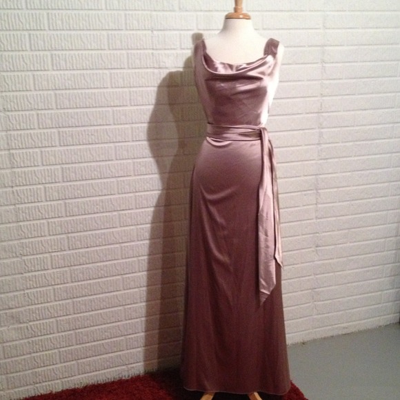 **SOLD**Long topaz evening gown