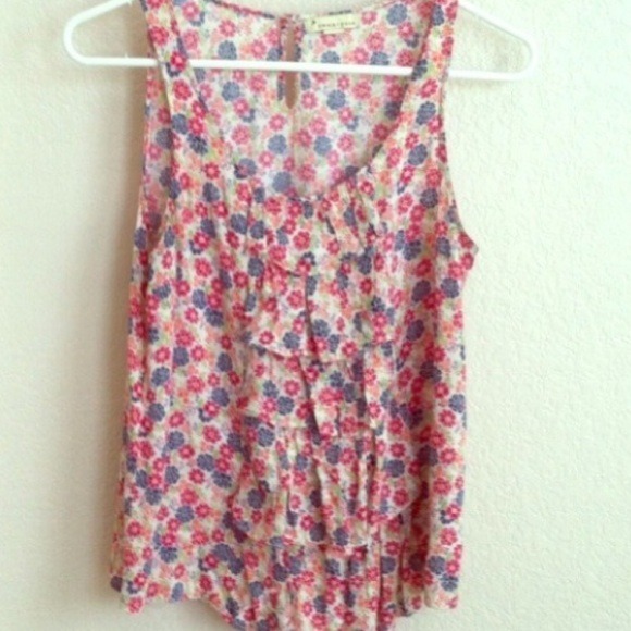 Multi colored floral tank!