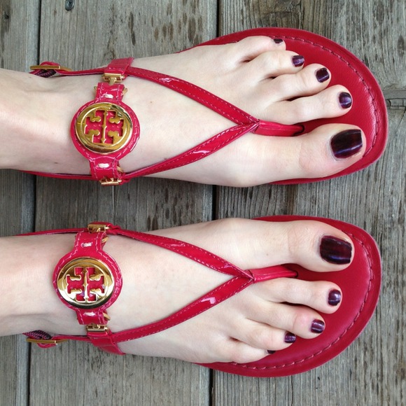 Tory Burch Patent Leather Pink Sandals