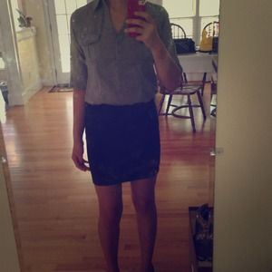 Olive green collared shirt