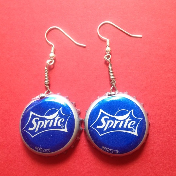 Sprite Bottle Cap Earrings.