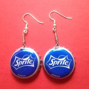 Sprite Bottle Cap Earrings.