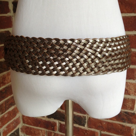 Gap leather braided belt