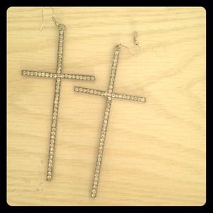 Diamond Cross earrings