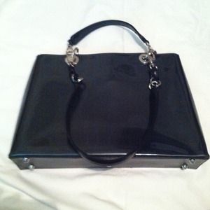 SOLD!!! Beijo Blackish/Grey Patent Leather Purse