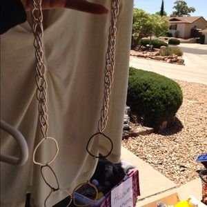 Silver and gold chain necklace