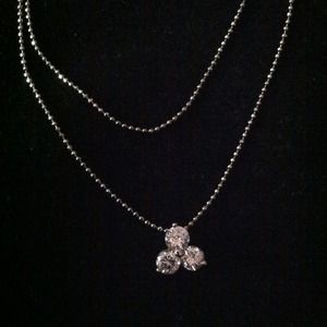 Triple Cubic Zirconia Necklace