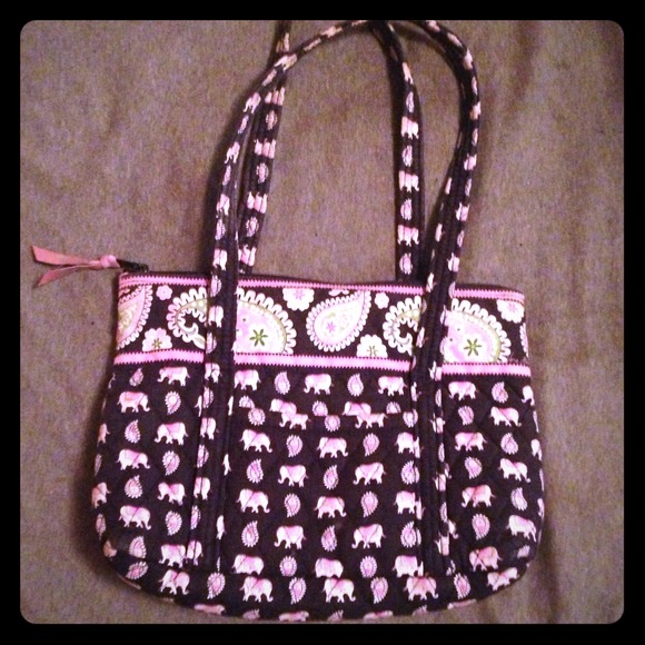 Vera Bradley Retired Pink Elephant Purse