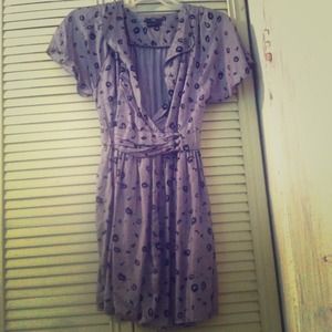 Gray wrap dress
