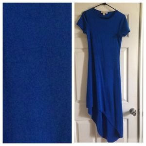 Asymmetrical cobalt dress