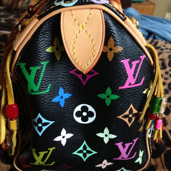 Authentic LOUIS VUITTON Multicolor Fringe Speedy25 - Picture 2 of 4