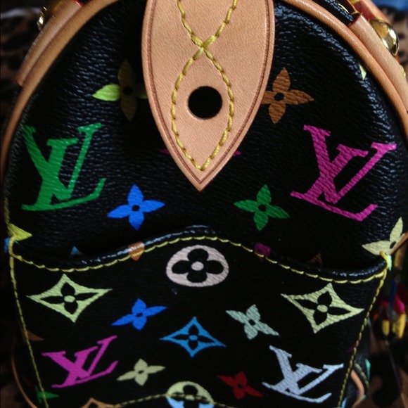 Authentic LOUIS VUITTON Multicolor Fringe Speedy25 - Picture 3 of 4