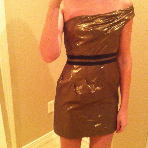 Gold and black dress