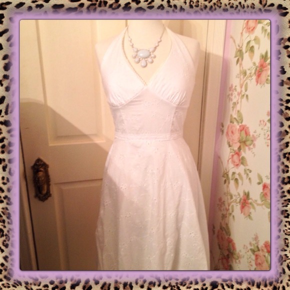 Ruby Rox White Eyelet "Marilyn Monroe" Style Dress