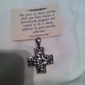 Sterling Sliver Ornate Cross Pendant