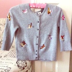 Vintage embroidered bird sweater