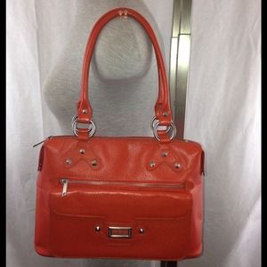 Cynthia Rowley large orange shoulder bag