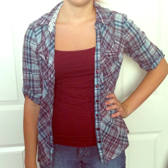 Plaid button up!