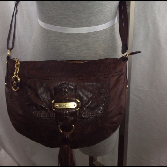 Juicy Couture large messenger bag with tassel