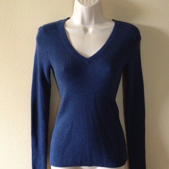 Blue ribbed sweater from Victoria's Secret