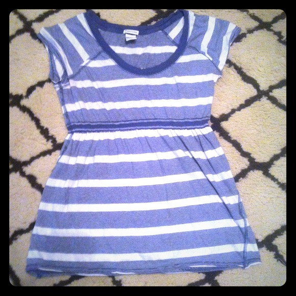 Cute blue and white striped summer shirt