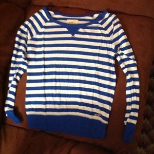 Blue long sleeved hollister shirt