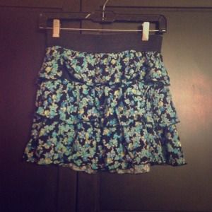 Aqua blue green layered skirt! *medium*