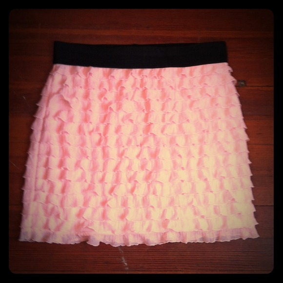 Light pink ruffle skirt