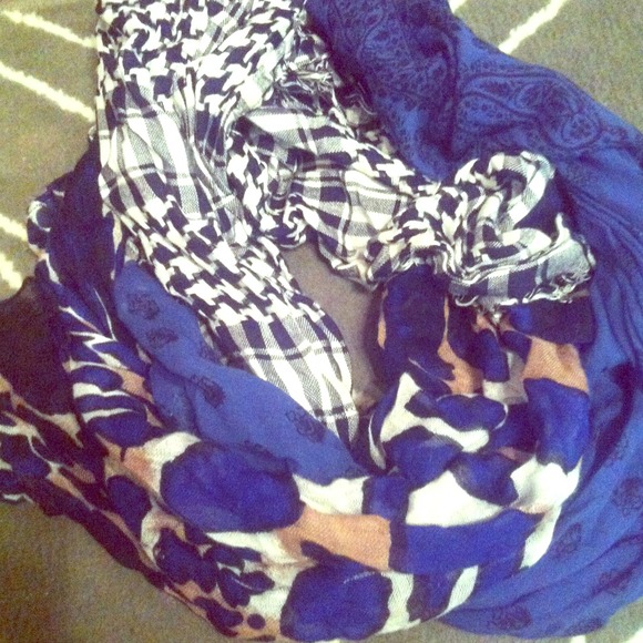 Multicolored thin summer scarf