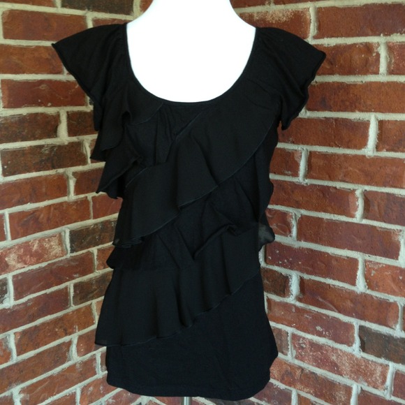 Black fluttery tank