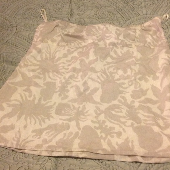 Strapless linen top.....J Crew