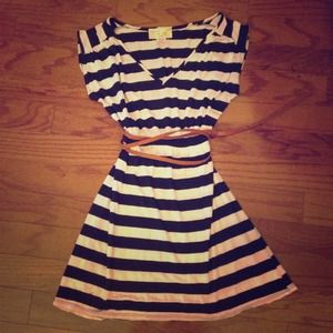 Black striped summer dress