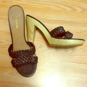 Wood and leather heels