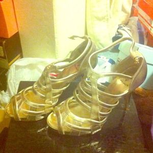 Gold baby phat heels