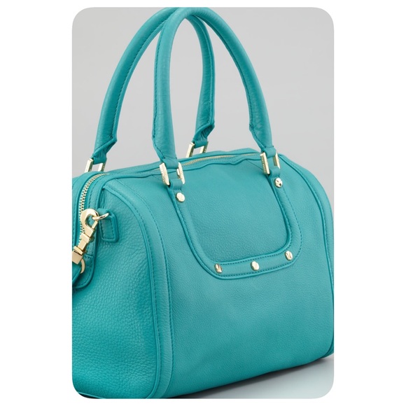Tory Burch Amanda Middy Turquoise Satchel - Picture 3 of 4