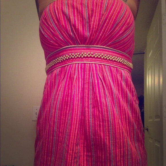Pink embellished dress