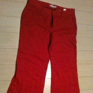 Red linen pants great for the summer