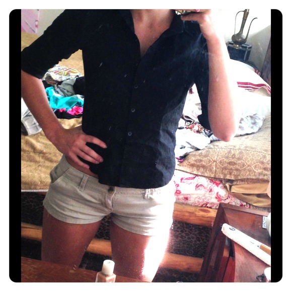 Black button down shirt