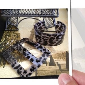 Cute Bobcat Print Bracelet & Earrings(REDUCED)