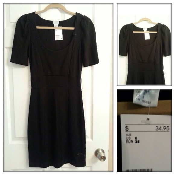 H&M Basic black dress size 8