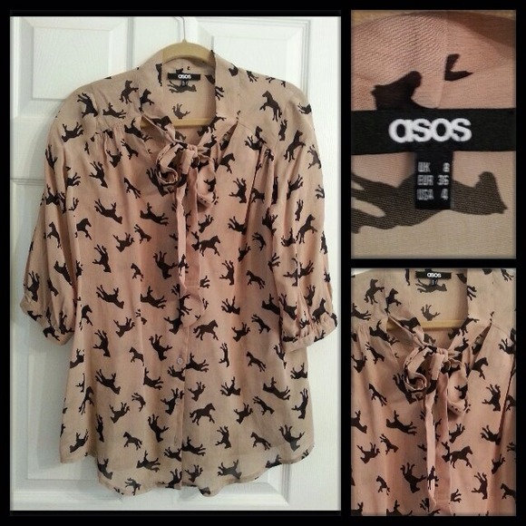 ASOS Oversized Horse Print Blouse