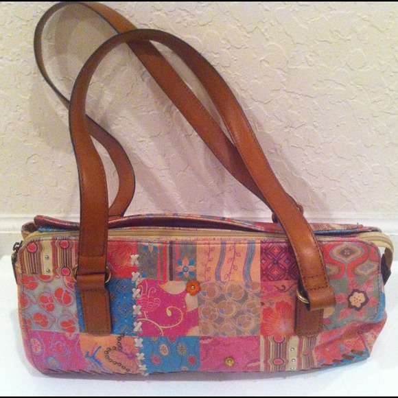 REDUCED-FOSSIL MULTICOLOR HIPPY FLORAL LEATHER