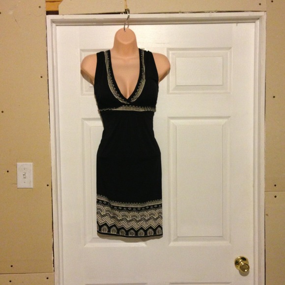 ***SOLD*** Black & cream dress w/designed bottom