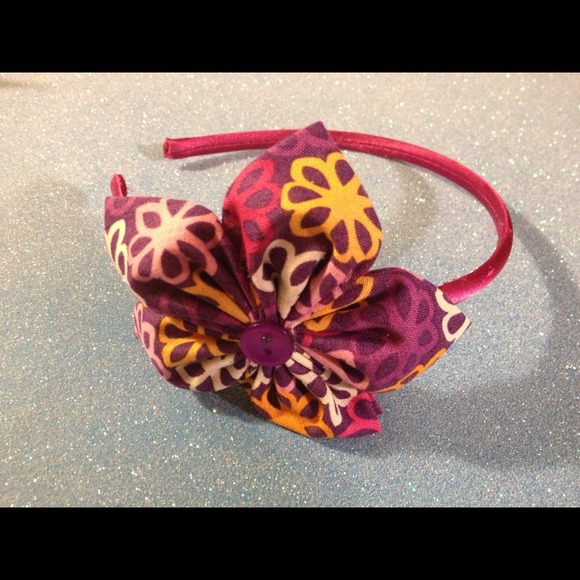 Plum Purple flowery headband🌸