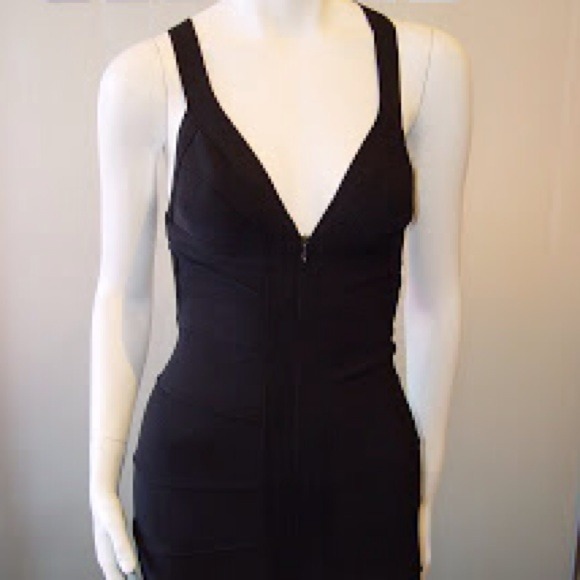 A sexy black bandage dress
